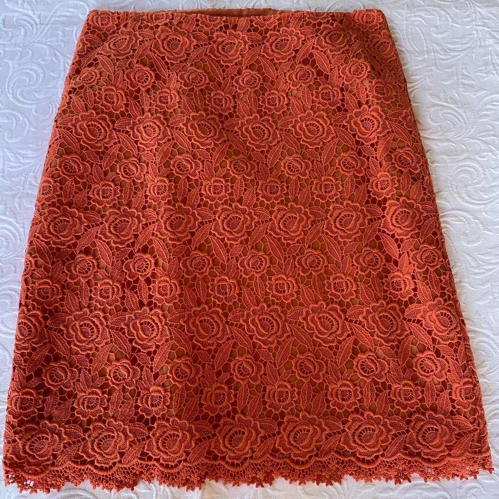 Talbots Lace Skirt Size 12 Apricot Color